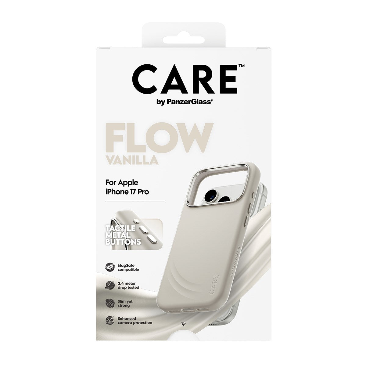 CARE by PanzerGlass® FLOW Case Vanilla m. MagSafe iPhone 17 Pro